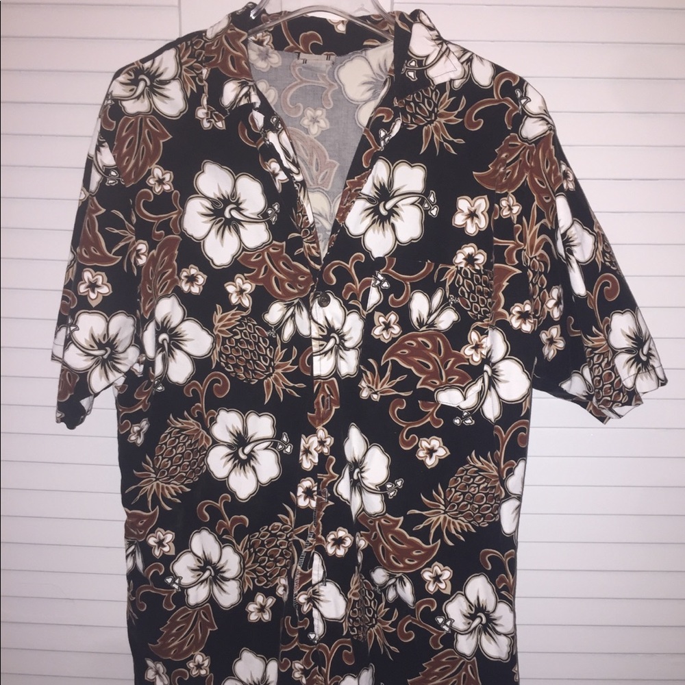 Floral Short sleeved Hawaiian Shirt Mens XXL